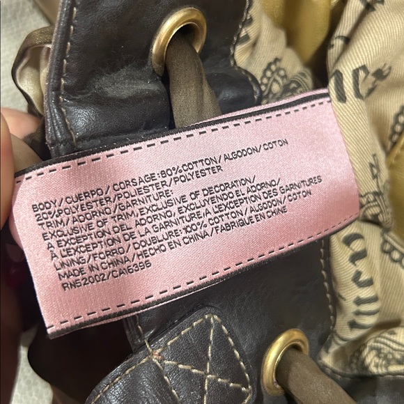 Juicy Couture Brown and Black Suede Tote - Picture 8 of 10